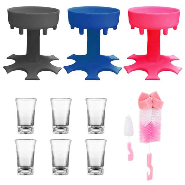 

drinking straws grade acrylic 6holes dispenser thicken whisky beer wine liquor bar accessories party games tool