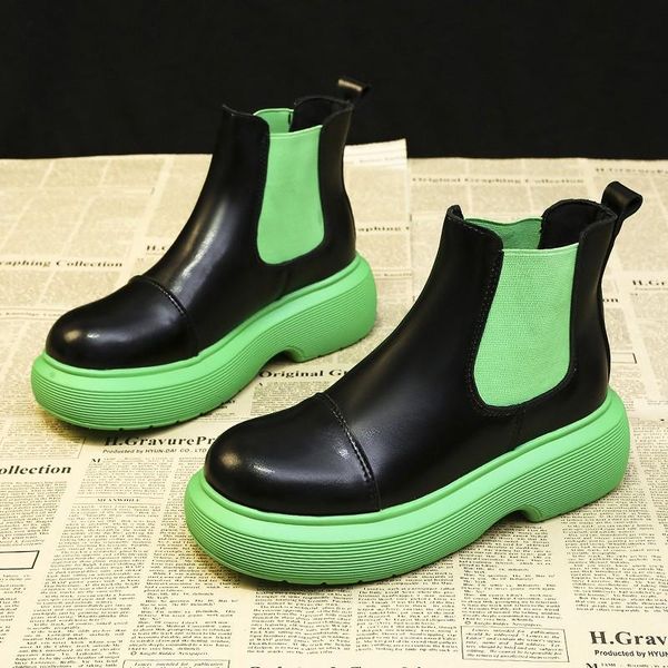 

boots women ankle 2022 casual shoes leather fashion ladies slip on female footwear ytmtloy round toe botines de mujer sexy, Black