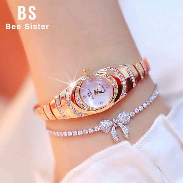 

watch hoge kwaliteit japanse beweging mode kleine horloges voor vrouwen rose gold luxe dames diamant vrouwelijke armband, Slivery;brown