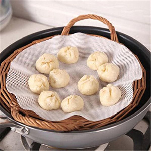 

rolling pins & pastry boards silicone non-stick steamer mat mesh pad round dumplings for steamed stuffed buns/bread cooking baking tools