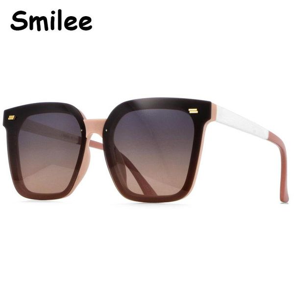 

sunglasses fashion polarized luxury women brand design pink shades uv400 gradient square sun glasses female anti glare driving, White;black