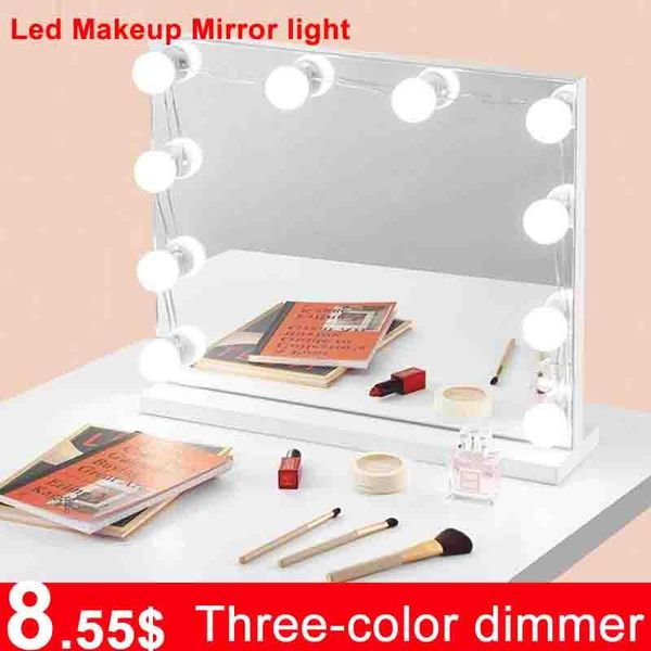 

vanity lights 3 colors led 5v makeup mirror light bulb stepless dimmable wall lamp 4 6 10bulbs kit for dressing table