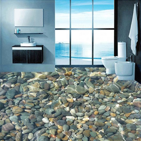 

wallpapers custom 3d stone living room bedroom bathroom floor mural pvc self-adhesive waterproof wallpaper roll papel de parede