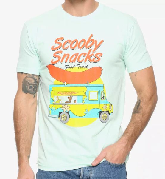 

Scooby-Doo SCOOBY SNACK FOOD TRUCK T-Shirt NEW Licensed & Official, White;black