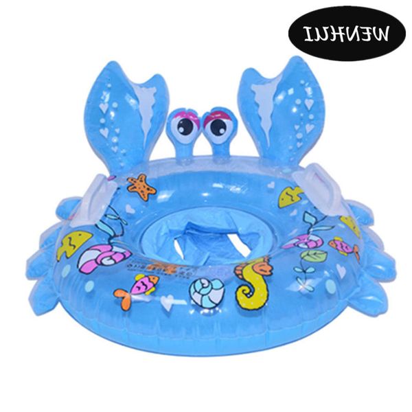 

swimming ring safe pvc born inflatable crab seat ring environmental double protection infant life buoy