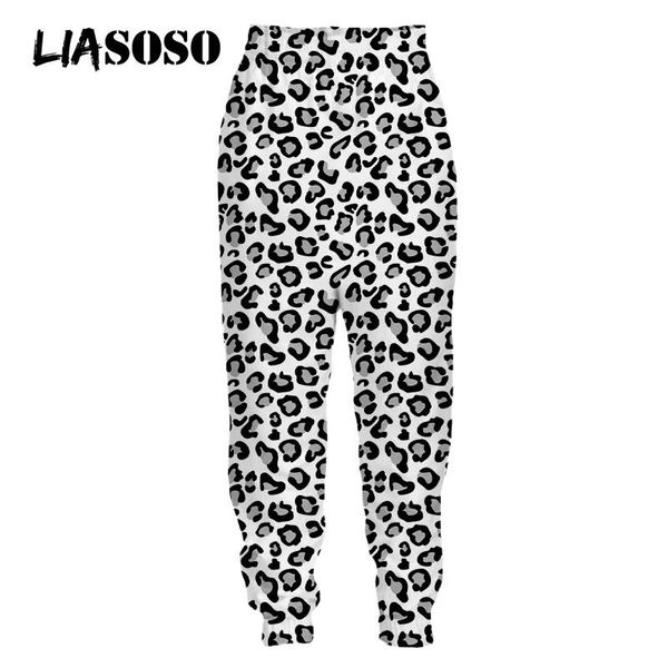 Мужские штаны Liasoso Leopard животных спортивные штаны уличная одежда мода свободный пот бегая вскользь Harajuku 3D печать женщин мужчин брюки