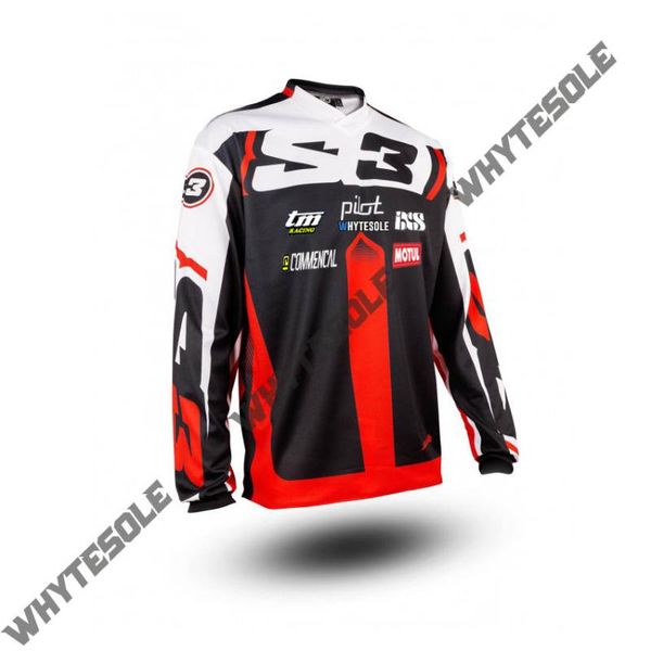 

racing jackets 2021 moto s3 motorcycle motocross jeresy mx bmx mtb downhill off road speed hombre dh cycling jersey, Black;red