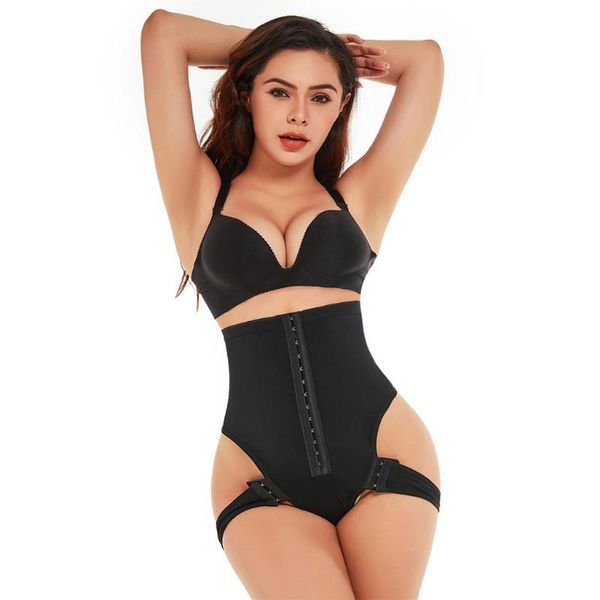 

waist support female fashion trainer bulifter panties shapewear trimmer strap, Black;gray