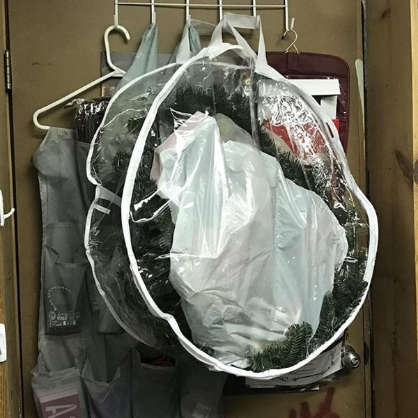 

storage bags garland bag tear-proof wreath container pvc space saving useful wide application