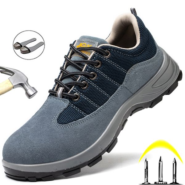 

construction work safety shoes men steel toe work sneakers male puncture-proof safety boots indestructible security footwear