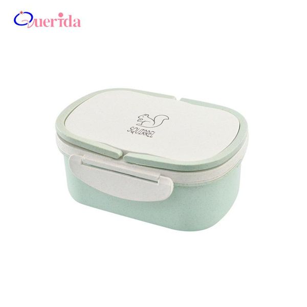 

dinnerware sets cute 2 layers wheat straw lunch box for kids school office portable with folding hand bento storage container