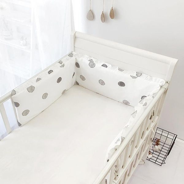 

baby bed bumpers infant born cotton cartoon thicken one-piece crib around cushion kid cot protector pillow room decor bedding sets
