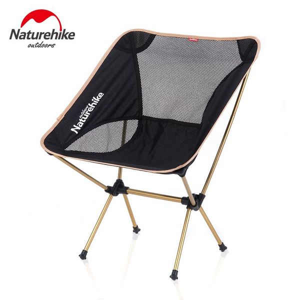 

naturehike folding chair outdoor portable ultralight camping beach fishing moon backrest stool picnic gear camp furniture