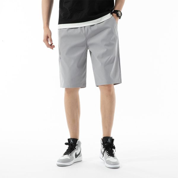 

shorts men's ice silk summer thin pants loose fashion brand five point casual sports, White;black