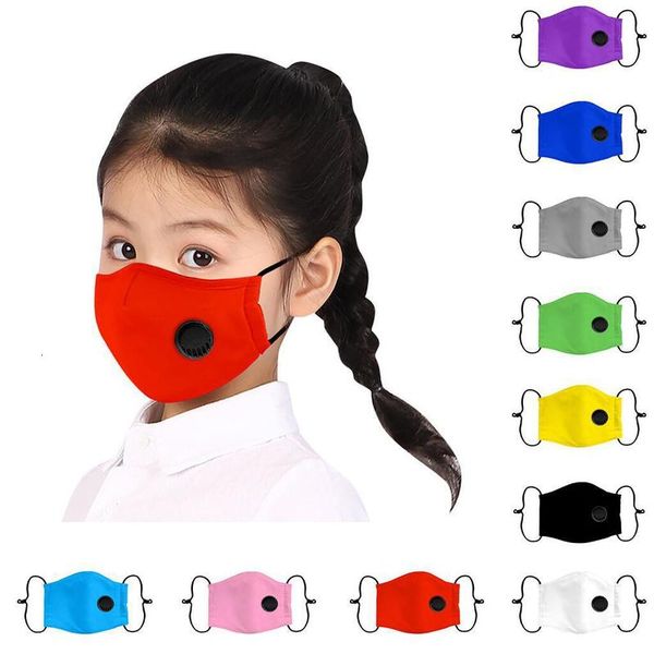 

printing blank solid color pm2.5 with breathing valve 3d dust-proof children's mask washable