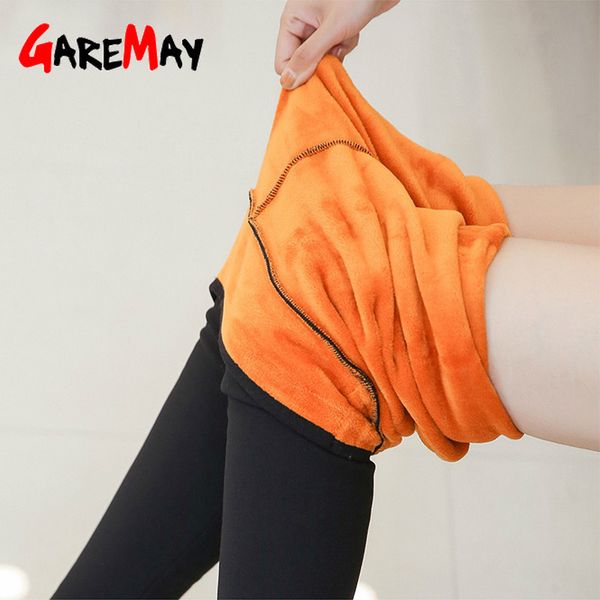 

leggings warm women flannel red black winter thermal thick high waist pants female slim skinny cashmere trousers for 210428