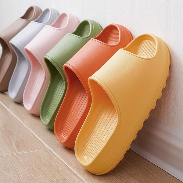 

casual slipper men women's summer indoor home anti-slip soft thick bottomed not stinky feet bath bathroom slippers, Black