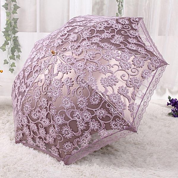 

umbrellas oura mixed wholesale h3206 folding sunshade umbrella lace black rubberunshine