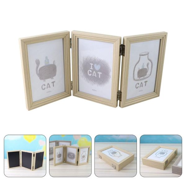 

frames 1pc folding creative wooden po frame picture tablefor home