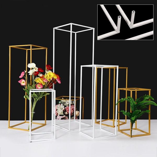 

10pcs/lot wedding props flower vase floor vases column stage decoration ornaments three-dimensional geometric box road party