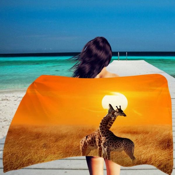 

towel giraffe bath bathroom animal cartoon microfiber beach black shower child