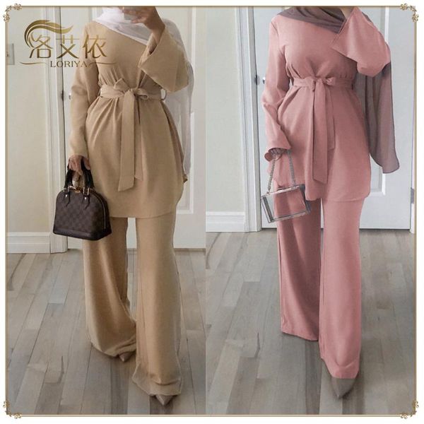 

ethnic clothing dress middle east dubai suit abaya turkey muslim hijab islamic women turkish 2 pieces, Red