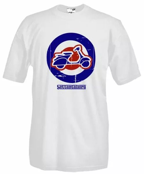 

t-shirt sc43 scooter style mode vespa lambretta, White;black