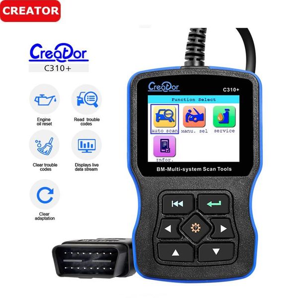 

diagnostic tools est v11.7 creator c310+ for multi system scan tool code scanner support english/german