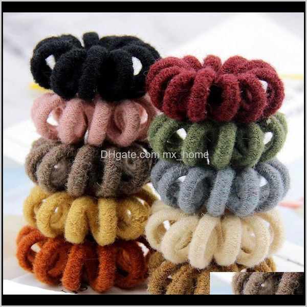 

candy color simple tie girls children elastic hairbands ring rope women winter spring pxxtt loduz, Slivery;white