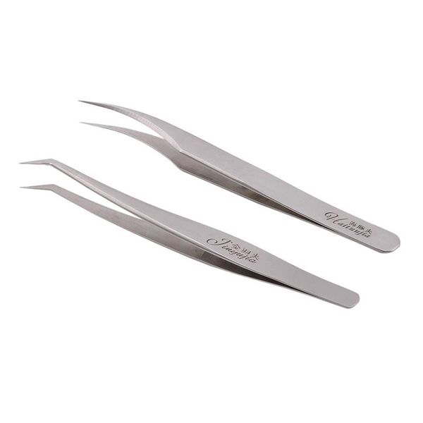 

eyelash curler 1pc dolphine grafted eyelashes tweezers silver precision stainless steel gold feathers tweezer false extensionl tools
