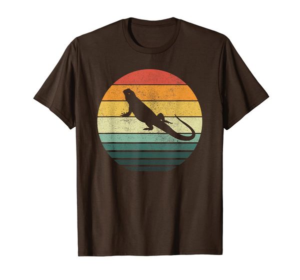 

bearded dragon shirt sunset retro vintage 70s nature lovers t-shirt, White;black