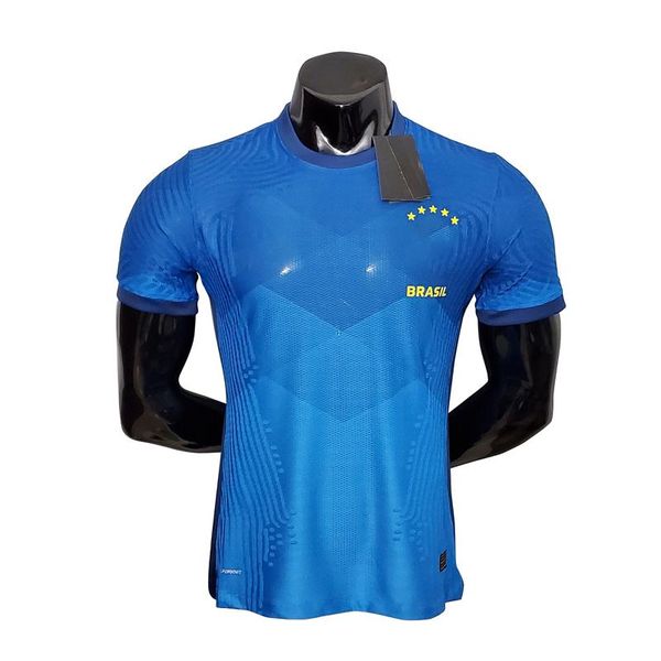 

men's casual shirts 2022 neymar jr jersey national team player edition blue soccer shirt, White;black