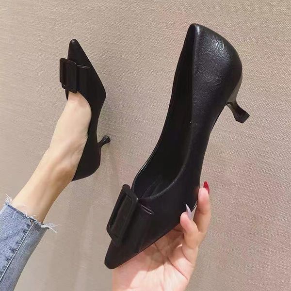 

dress shoes women heels high women's spring autumn chaussure femme zapatos mujer, Black