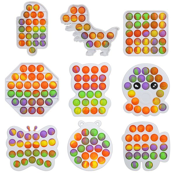 

fidget dimple favor luminous round square bear butterfly robot silicone children's math deskeducational toy decompression multicolor
