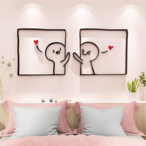 

acrylic 3d art wall sticker bed room home decor self-adhesive washable m56 stickers