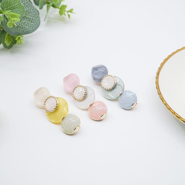 

hairpin korean round pearl net red with small flower hairpin, Golden;silver