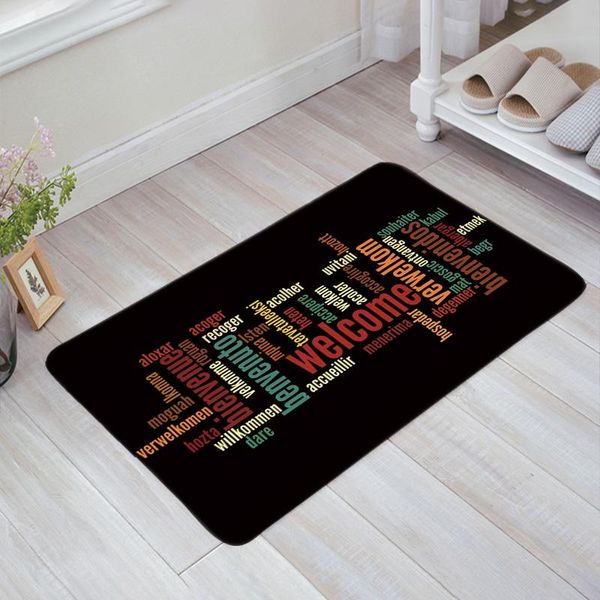 

cushion/decorative pillow welcome benvnuto bienvenue kitchen doormat hallway porch floor mats printed carpets living room bedroom bath toile