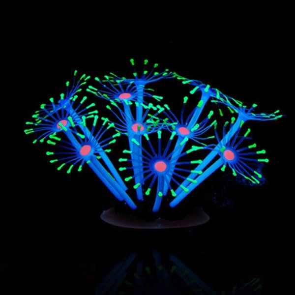 

decorations silicone luminous artificial coral plants ornament decor for fish tank aquarium dropship