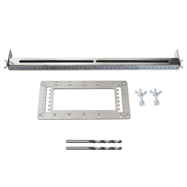 

hole handle punch locator tool woodworking pocket jig drill bits set wardrobe door cabinet positioner guide kx4b professional hand sets