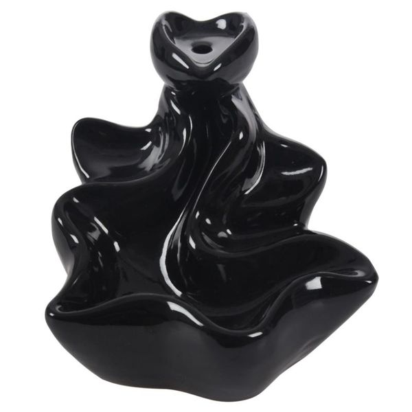 

sachet bags cnim ceramic lotus flower incense burner holder #45 black
