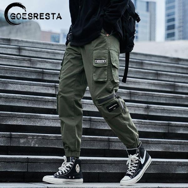 

hip hop streetwear cargo pants men joggers sweatpants casual harem trousers harajuku autumn brand clothing men's, Black