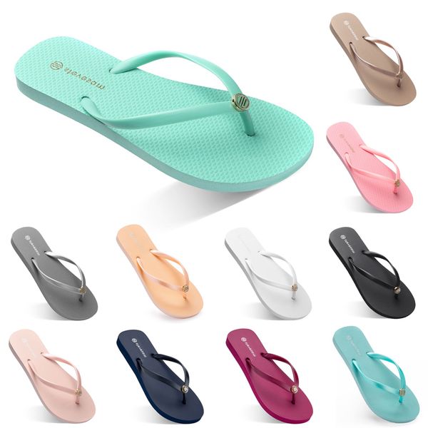 

excellent flip flops slippers men women shoes triple white black green yellow orange pink summer beach slide sport sneaker size 35-38