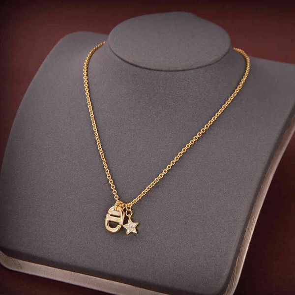 

70% off luxury jewelry 2021 new letter star pendant necklace, Silver