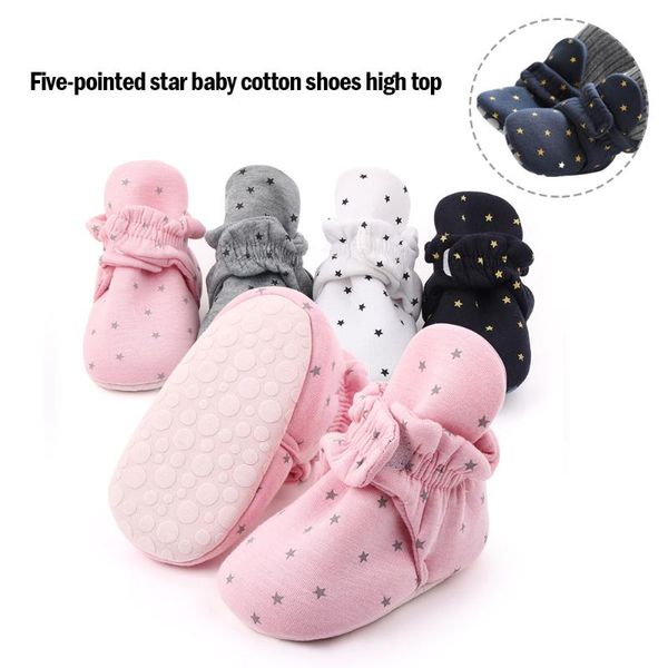 

first walkers born baby half shoes steps cotton booties comfortable soft non-slip warm babies