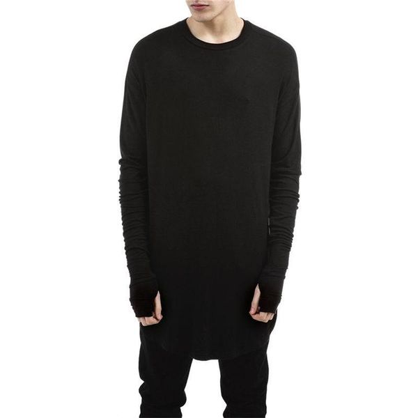 

men's t-shirts versma japanese streetwear extra long sleeve t shirt men hip hop plain gothic oversize rapper rock punk t-shirt drop, White;black