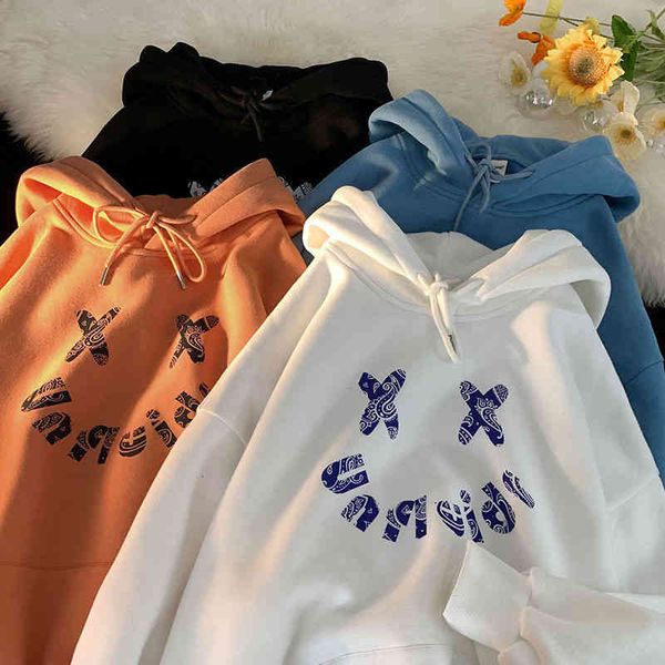 

women's hoodies & sweatshirts hoodie feminino solto casual camisa de manga comprida tendÃªncia americana rua carta impressÃ£o moletom rou, Black