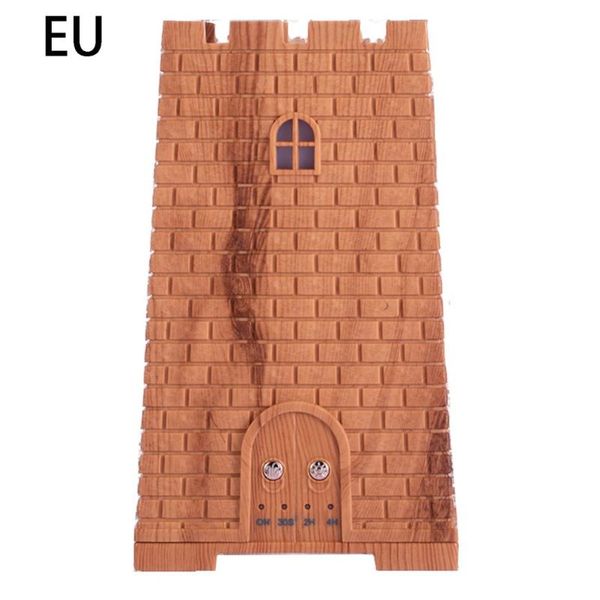 

creative castle aromatherapy machine ultrasonic mute atomizer colorful lights home lamp wood grain humidifier humidifiers