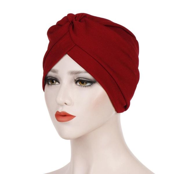 

beanie/skull caps muslim women cotton cross ruffle turban hat chemotherapy chemo skull beanies headwear for cancer hair loss accessories, Blue;gray