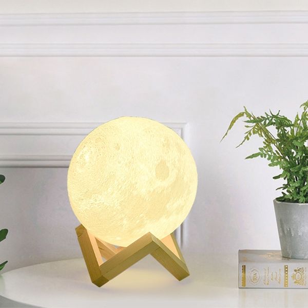 

creative 3d printing moon led night new strange gift nordic table decorative lamp