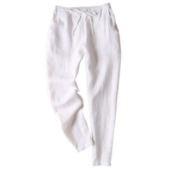 

women's pants & capris women all-matched long comfy loose drawstring solid color high waist casual trousers harem pants fashion, Black;white